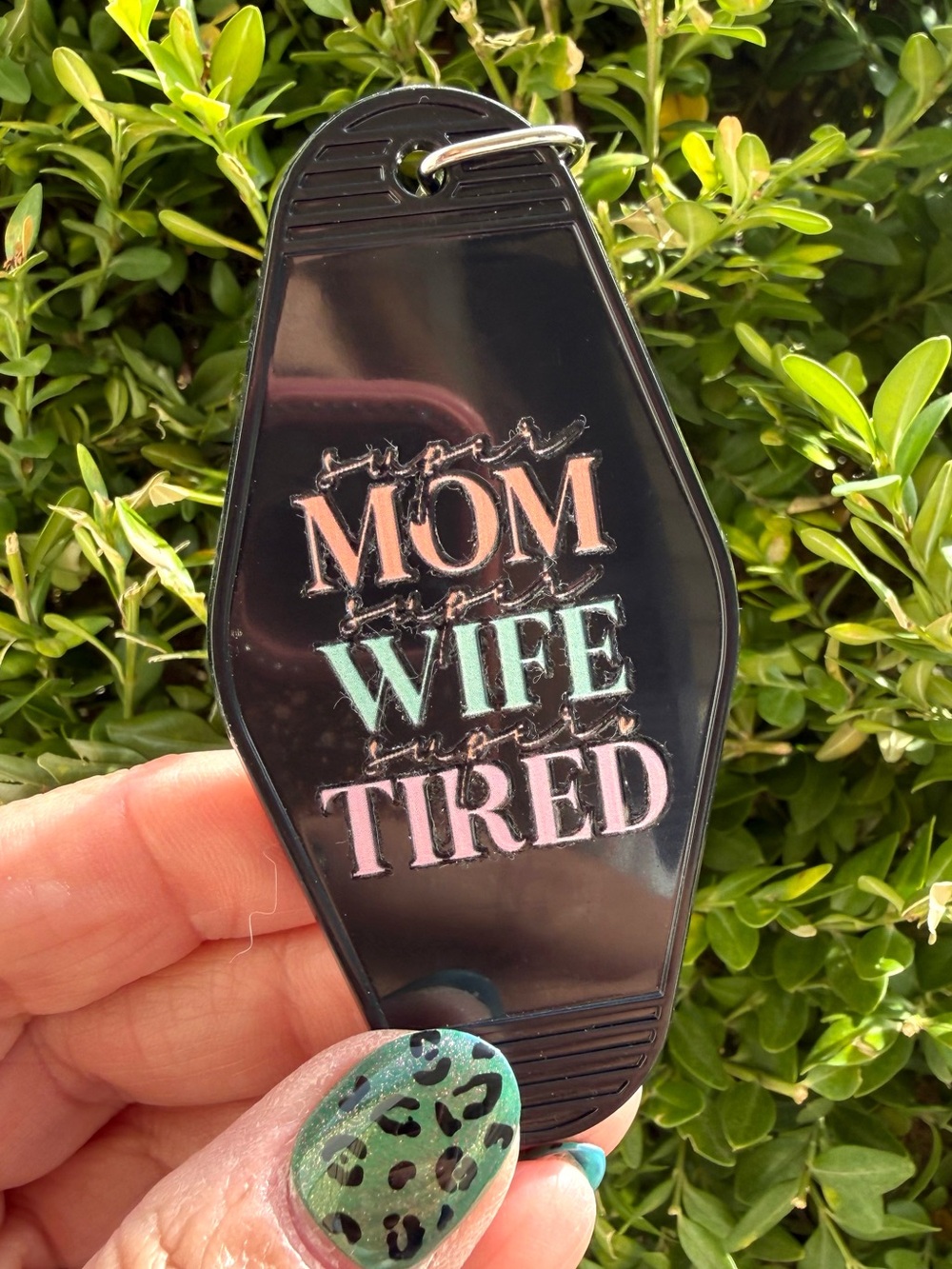Vintage style motel key 3.5” keychain super mom funny gift idea